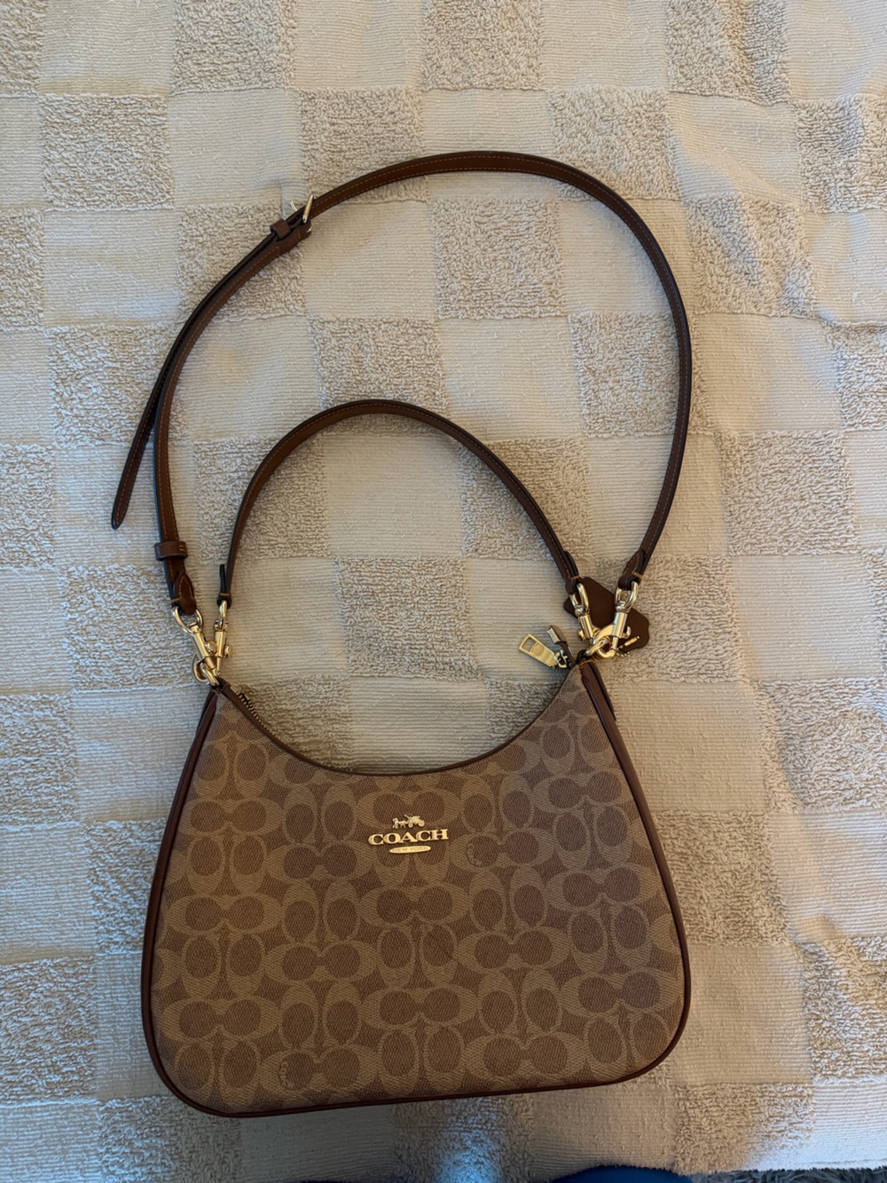 Coach Teri Signature Canvas Shoulder Bag
